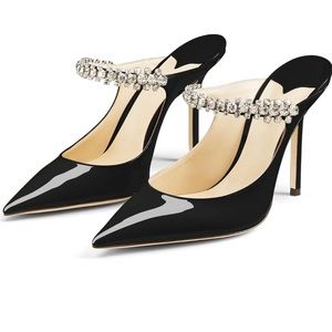 High heels with rhinestones